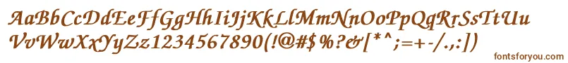 ZapfchanceryMediumitalicBold Font – Brown Fonts on White Background