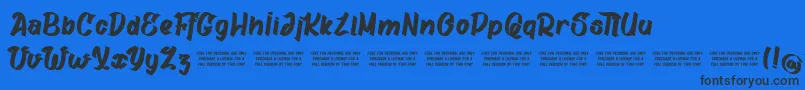 GatalikePersonalUse Font – Black Fonts on Blue Background