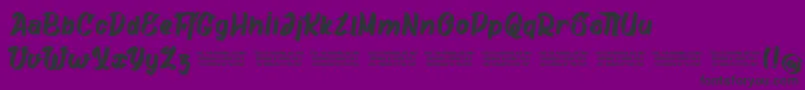 Czcionka GatalikePersonalUse – czarne czcionki na fioletowym tle