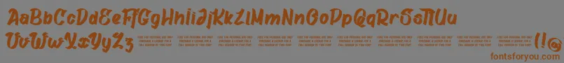 GatalikePersonalUse Font – Brown Fonts on Gray Background