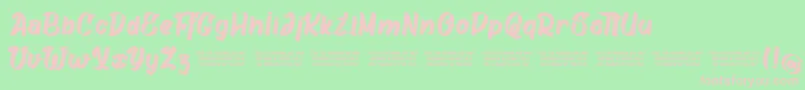 GatalikePersonalUse Font – Pink Fonts on Green Background