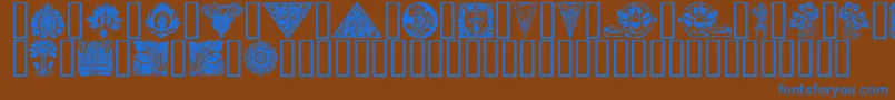 Orna Font – Blue Fonts on Brown Background