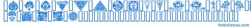 Orna-fontti – siniset fontit valkoisella taustalla
