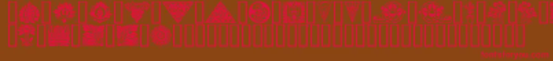 Orna Font – Red Fonts on Brown Background