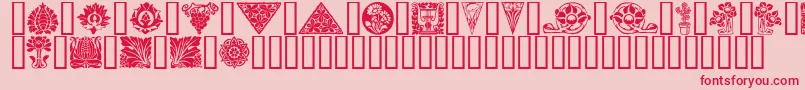 Orna Font – Red Fonts on Pink Background