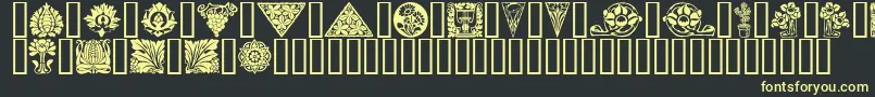 Orna Font – Yellow Fonts on Black Background