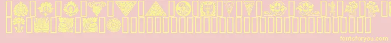 Orna Font – Yellow Fonts on Pink Background