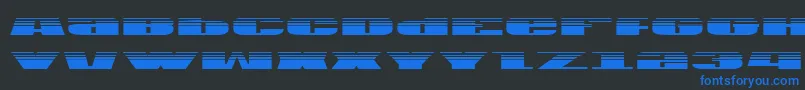 Fonte U.S.A.Gradient – fontes azuis em um fundo preto