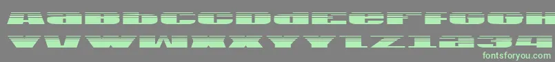 U.S.A.Gradient Font – Green Fonts on Gray Background