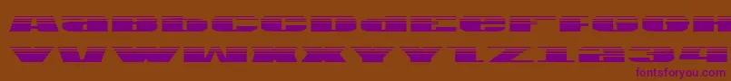 Fonte U.S.A.Gradient – fontes roxas em um fundo marrom
