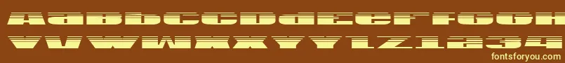U.S.A.Gradient Font – Yellow Fonts on Brown Background