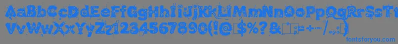 KingthingsLupine1.1 Font – Blue Fonts on Gray Background