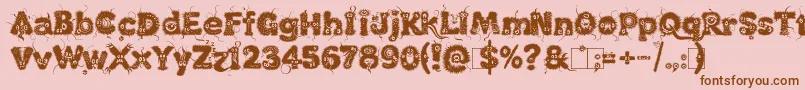 KingthingsLupine1.1 Font – Brown Fonts on Pink Background