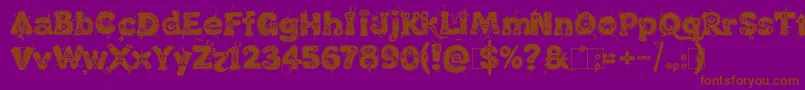 KingthingsLupine1.1 Font – Brown Fonts on Purple Background