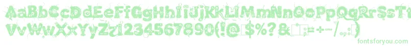 KingthingsLupine1.1 Font – Green Fonts on White Background