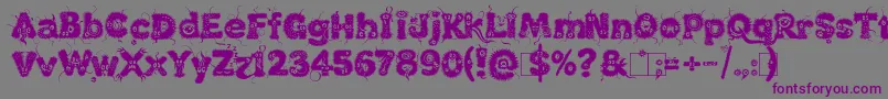 KingthingsLupine1.1 Font – Purple Fonts on Gray Background