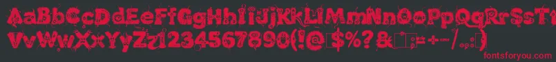 KingthingsLupine1.1 Font – Red Fonts on Black Background