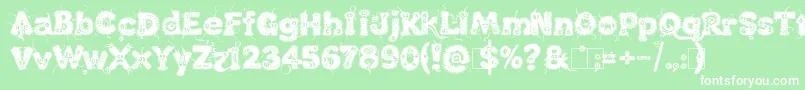 KingthingsLupine1.1 Font – White Fonts on Green Background