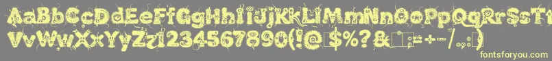 KingthingsLupine1.1 Font – Yellow Fonts on Gray Background