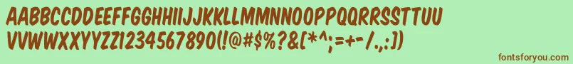 Vtcsupermarketsaleregular Font – Brown Fonts on Green Background