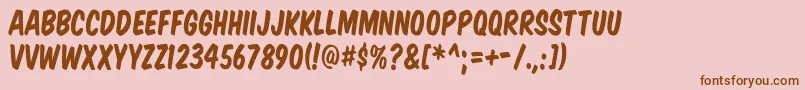 Vtcsupermarketsaleregular Font – Brown Fonts on Pink Background