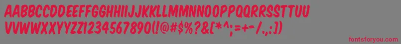 Vtcsupermarketsaleregular Font – Red Fonts on Gray Background