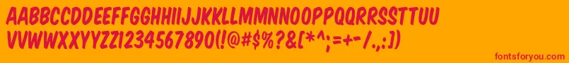 Vtcsupermarketsaleregular Font – Red Fonts on Orange Background