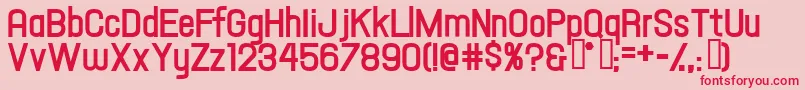 HallandaleTextBoldJl Font – Red Fonts on Pink Background