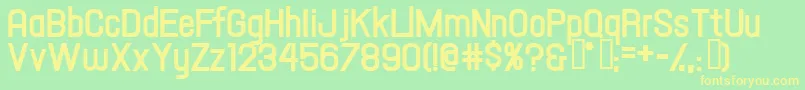 HallandaleTextBoldJl Font – Yellow Fonts on Green Background