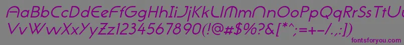 NeogothisadfstdOblique Font – Purple Fonts on Gray Background