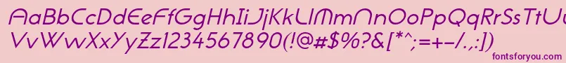 NeogothisadfstdOblique Font – Purple Fonts on Pink Background