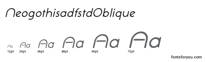 Размеры шрифта NeogothisadfstdOblique