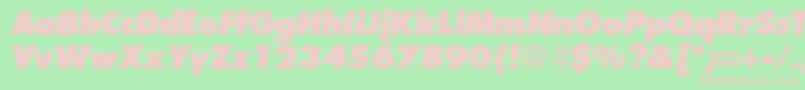 FunctiontwoextraboldRegularitalic Font – Pink Fonts on Green Background