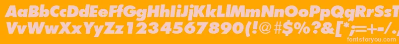 FunctiontwoextraboldRegularitalic Font – Pink Fonts on Orange Background