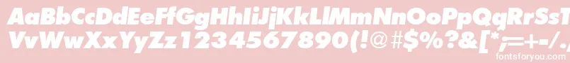 FunctiontwoextraboldRegularitalic Font – White Fonts on Pink Background