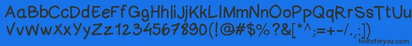 Comicneuesansid Font – Black Fonts on Blue Background