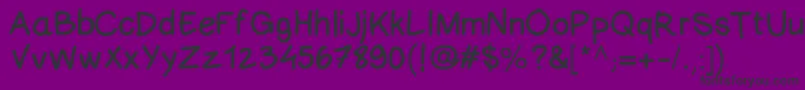 フォントComicneuesansid – 紫の背景に黒い文字