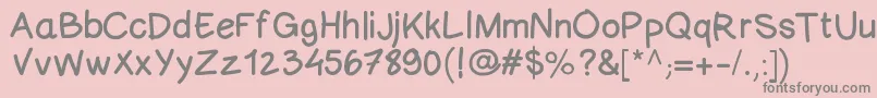 フォントComicneuesansid – ピンクの背景に灰色の文字