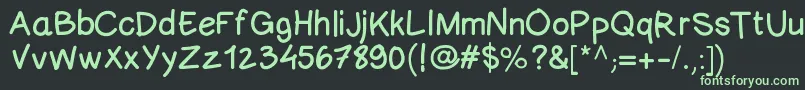 Comicneuesansid Font – Green Fonts on Black Background