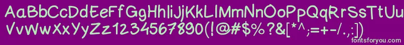 Comicneuesansid Font – Green Fonts on Purple Background