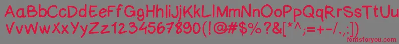 Comicneuesansid Font – Red Fonts on Gray Background