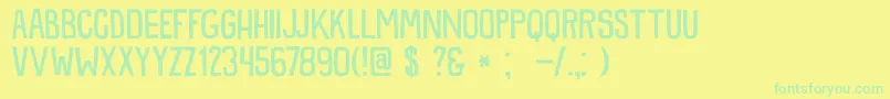 fuente DkSnemand – Fuentes Verdes Sobre Fondo Amarillo