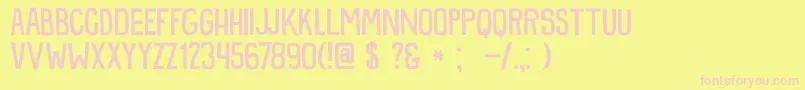 Шрифт DkSnemand – розовые шрифты на жёлтом фоне