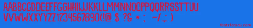Więcej informacji o czcionce DkSnemand Czcionka DkSnemand – czerwone czcionki na niebieskim tle