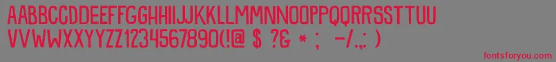 DkSnemand Font – Red Fonts on Gray Background