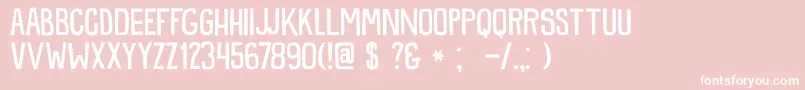 fuente DkSnemand – Fuentes Blancas Sobre Fondo Rosa