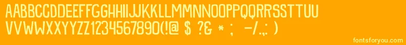 DkSnemand Font – Yellow Fonts on Orange Background
