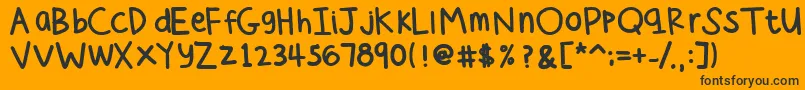 CeesHandRegular Font – Black Fonts on Orange Background