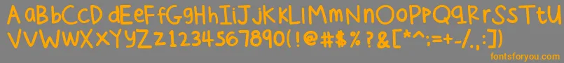 CeesHandRegular-Schriftart – Orangefarbene Schriften auf grauem Hintergrund