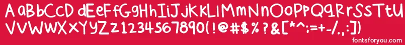 CeesHandRegular Font – White Fonts on Red Background